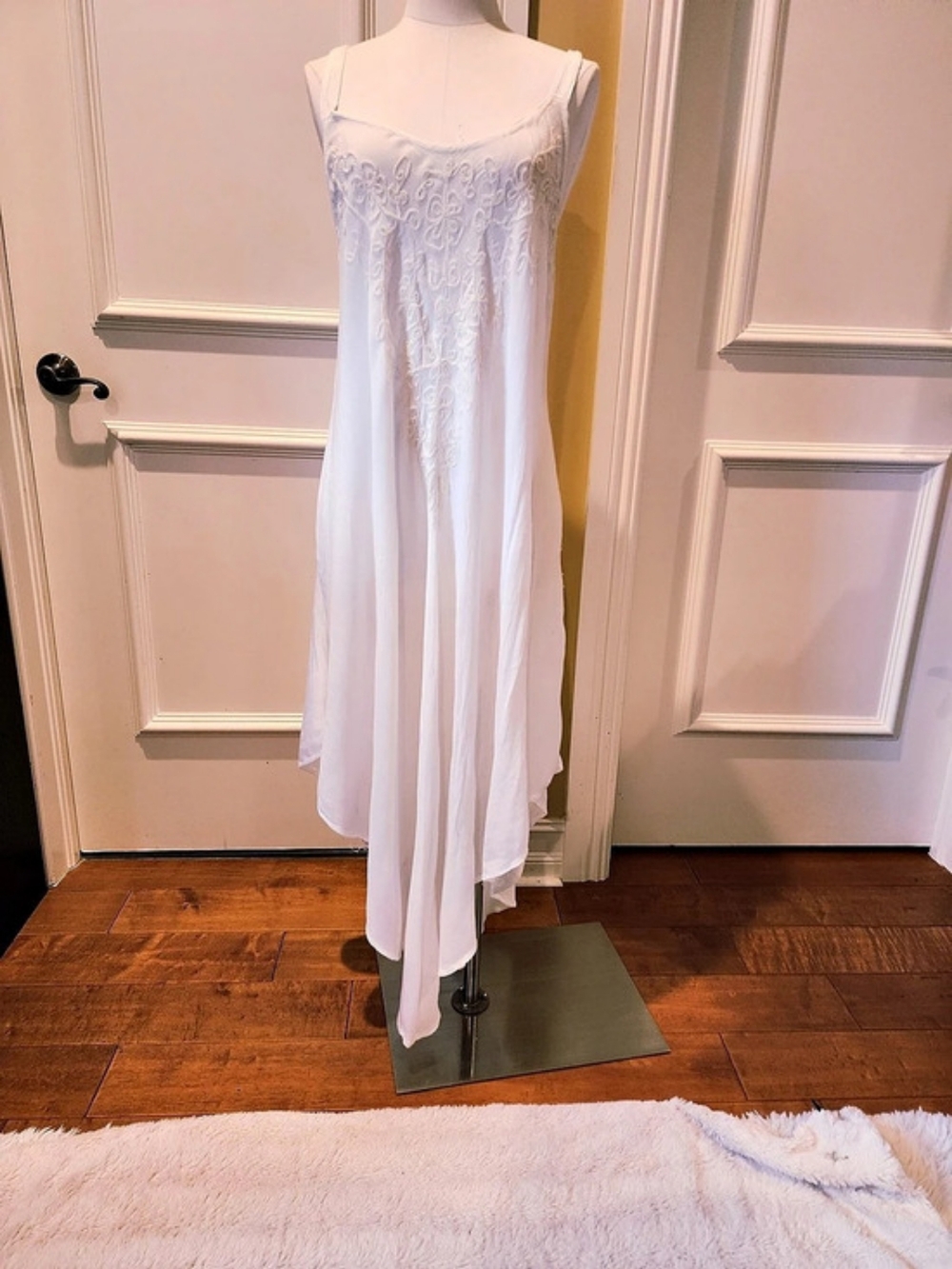 Boho Cute Options White Rayon Maxi Dress